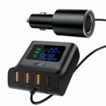 Acefast 4-in-1 Car Charger With Digital Display