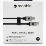 Mophie Charging Cable USB-C To USB-C 60W, 1M - Black
