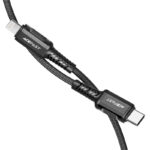 Acefast Type-C To Lightning Silicone Cable C23-01 Black